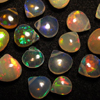 19 pcs - AAAA -High Quality Ethiopian Opal Smooth Polished HAERT Briolett Size 5 - 8.5mm approx Every Pcs Beautifull Fire